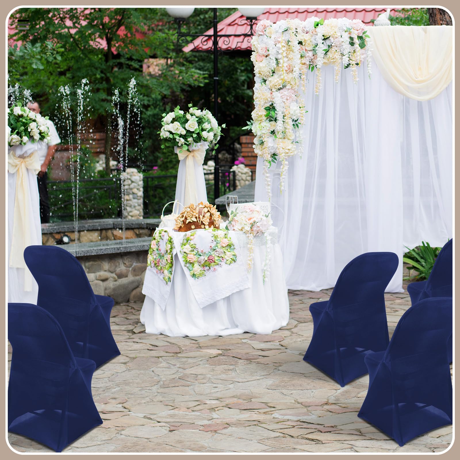 Amazon.com: Newwiee Spandex Stretch Folding Chair Covers