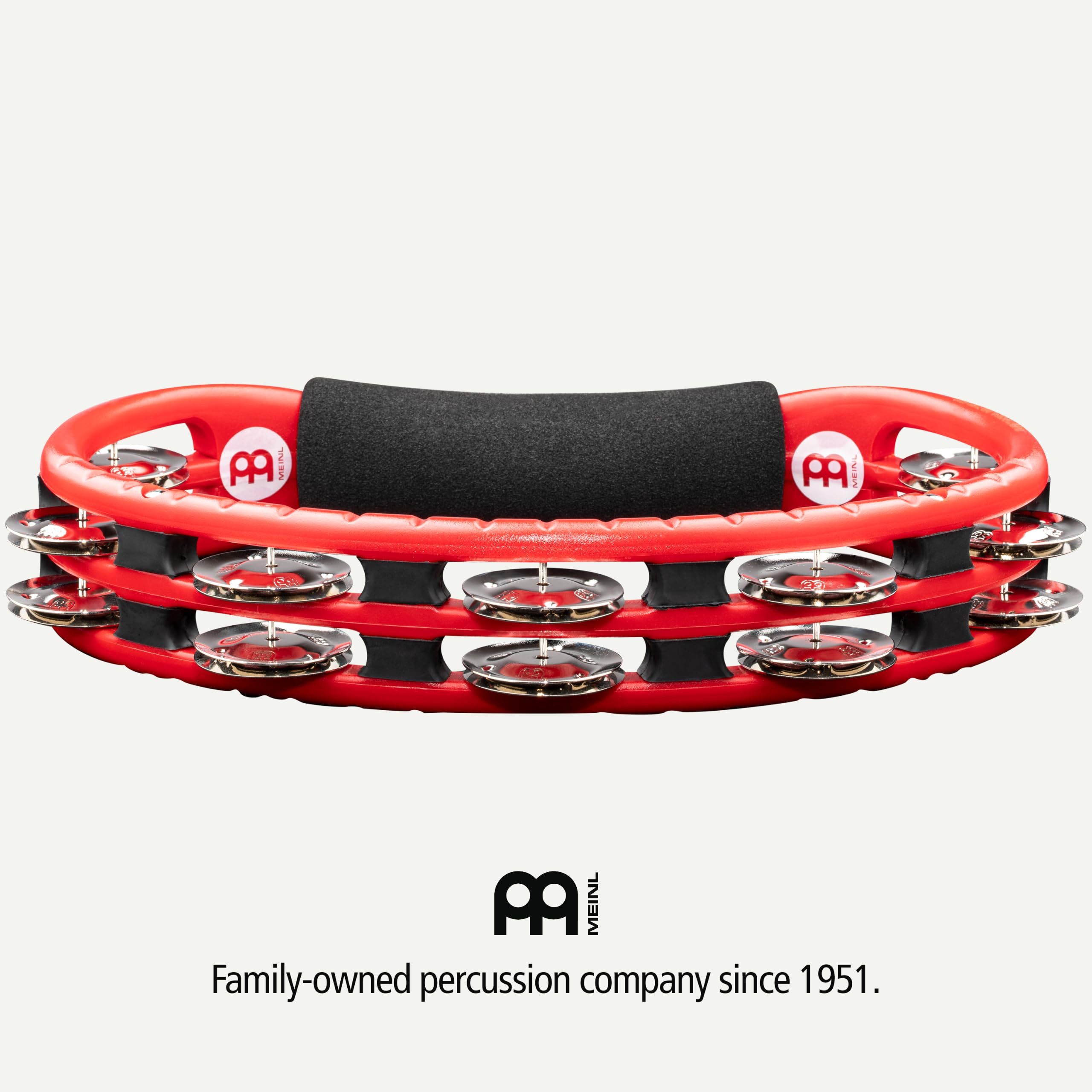 Meinl Percussion Traditional Hand Held Tambourine, Rot (TMT1R)