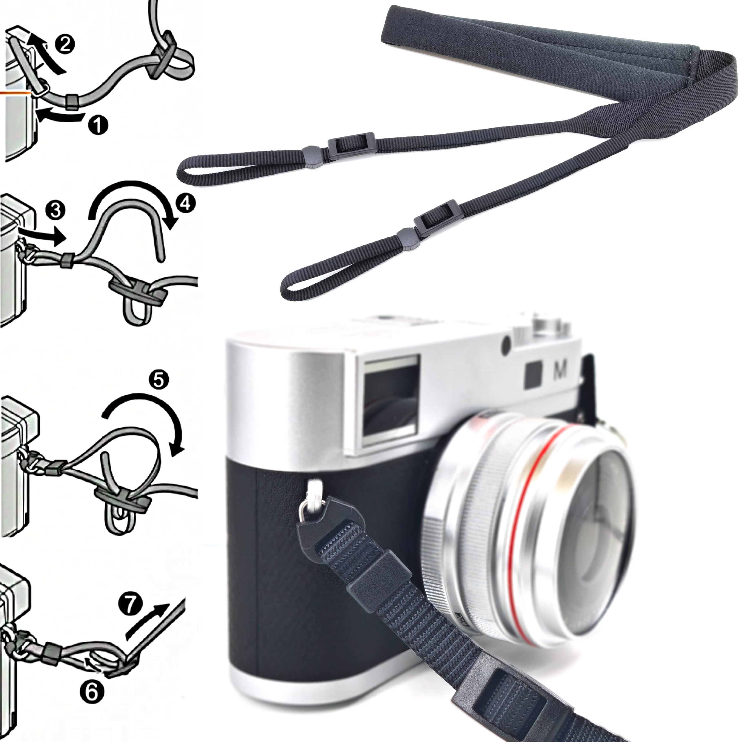 Tracolla Per Fotocamera YMTHamaz3 - Regolabile, Imbottita, Per Binocolo E Macchine Compatte - Foto 10