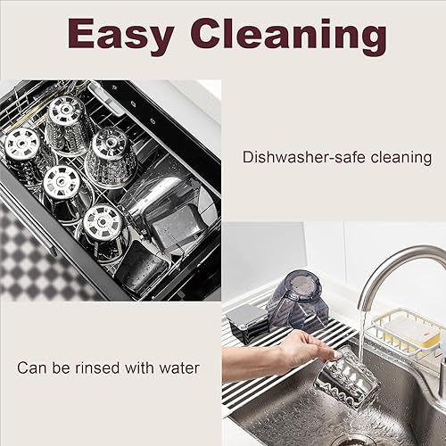 Miniatura 7 de Rallador rotativo de queso con mango  Rebanador de verduras y nueces, molinillo de frutas y nueces de gran capacidad, picador manual de verduras