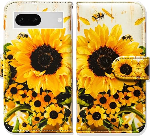 Miniatura 51 de Funda para Pixel 7a, diseño de pájaro negro de cuero verde con tapa para teléfono con ranura para tarjetas, soporte para Google Pixel 7a