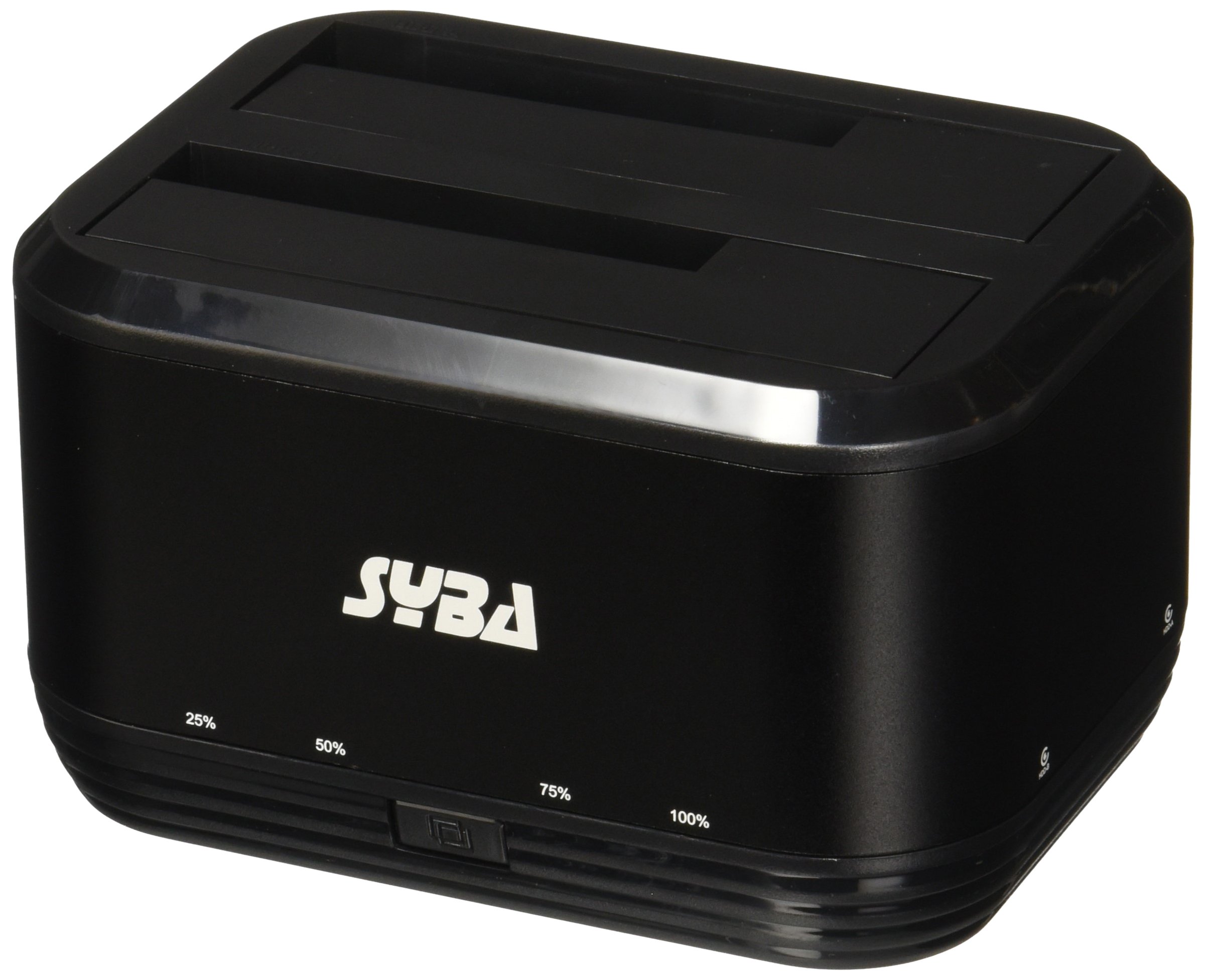Syba SY-ENC50091 USB 3.0 Dual Bay SATA HDD Docking Station, On/Off Button