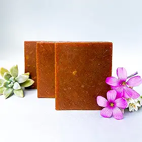 Sabonete de Açafrão Anti Ácne/Foliculite, Base Glicerinada 100% Vegetal, 100g