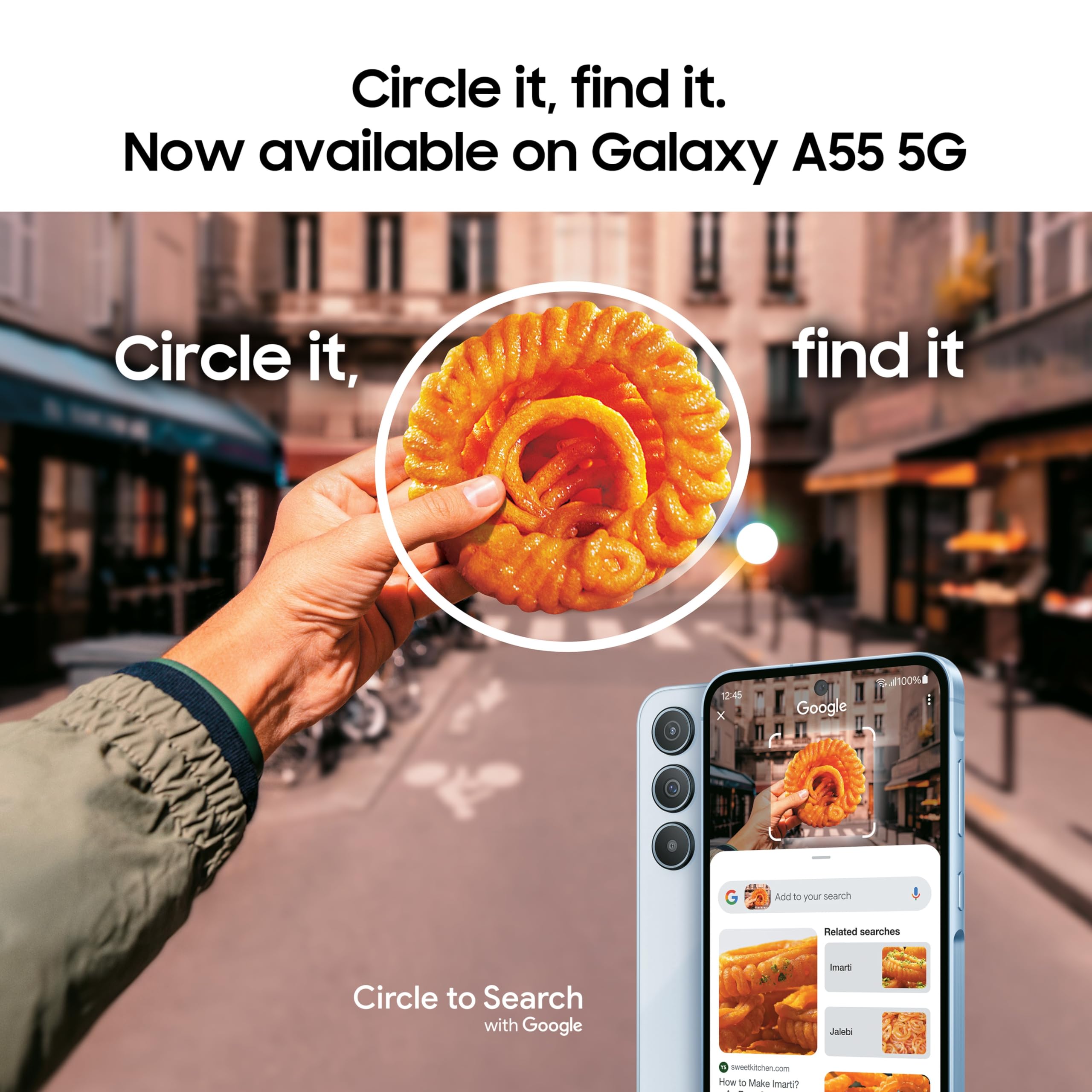 Samsung Galaxy A55 5G (Awesome Lilac, 8GB RAM, 256GB Storage) | AI