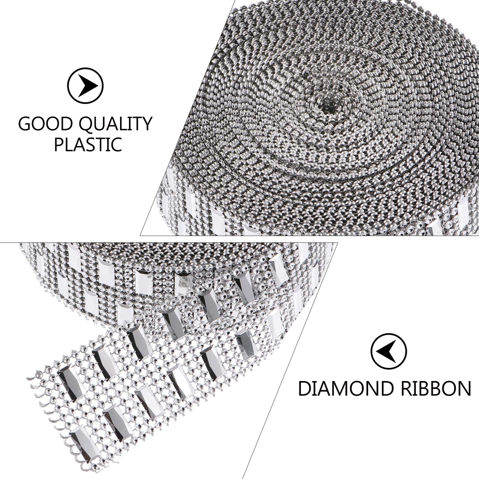 1 Rolle Bänder Bling Banding Bouquet Trim Gürtel Kristall Kleidung Handwerk DIY Applikation Reihe Dusche Schöne Funkelnde Strass Silber Kunstband Party Nähen Hochzeit Acryl