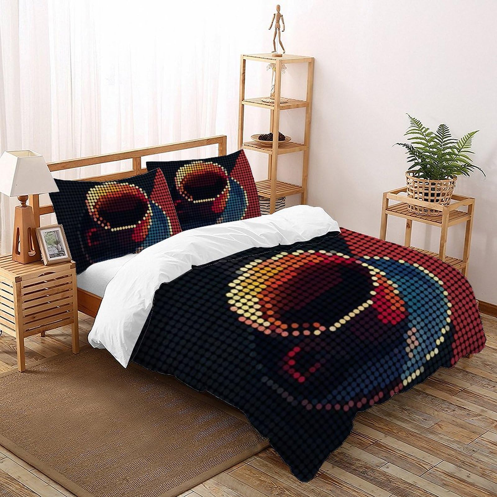 Housse de couette King Café Rouge 3D en microfibre 220x240 cm