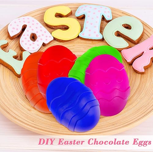 Miniatura 6 de Molde para hornear de 3 piezas con forma de huevo de Pascua y conejo, molde de chocolate para Pascua hecho a mano, jabón pastelería, pastel, postre,