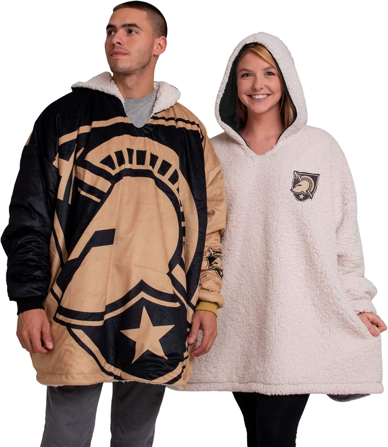 FOCO NCAA womens Reversible Oversized Sherpa Hoodie Sweatshirt Colorblock Hoodeez