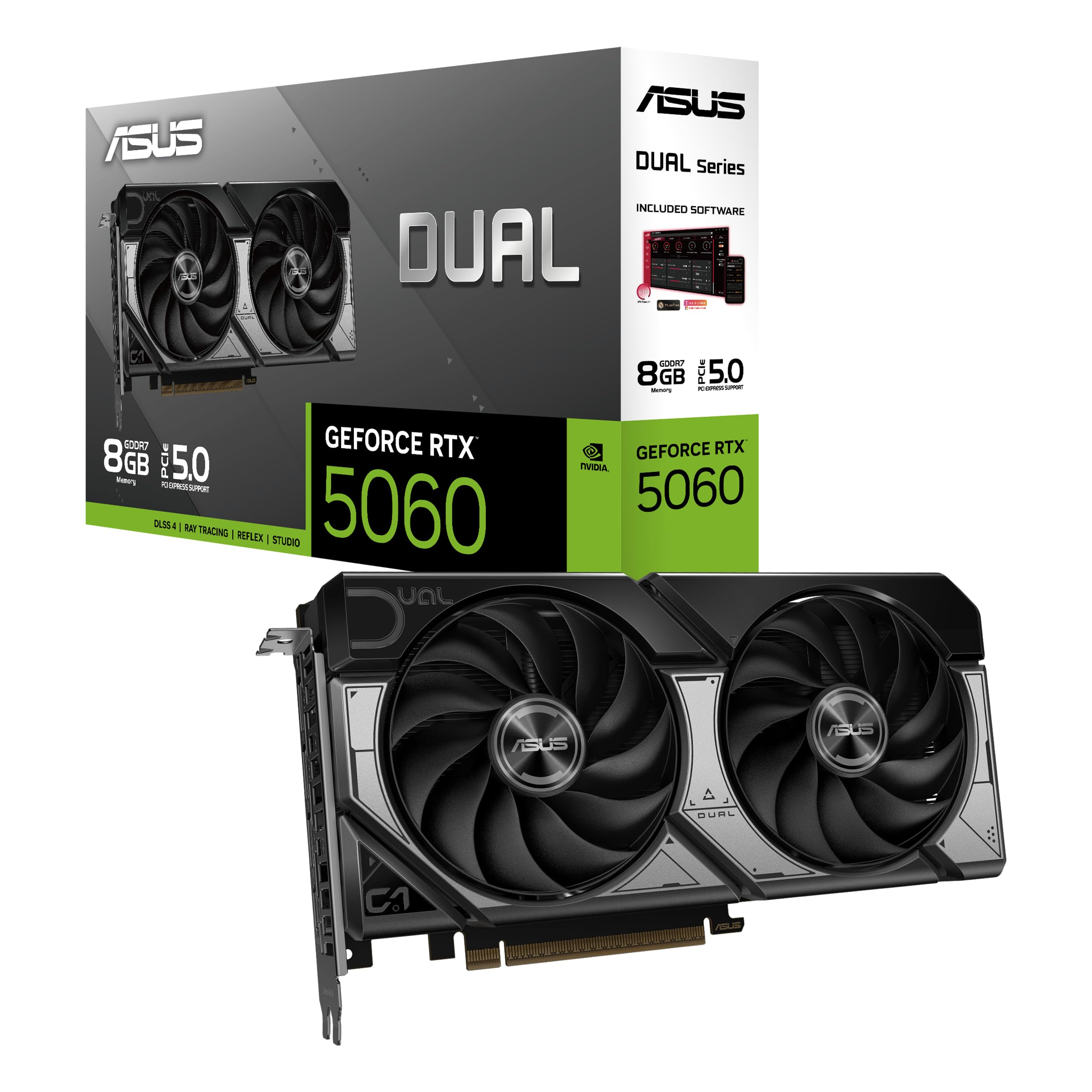 Asus Dual GeForce RTX 5060B GDDR7 Gaming Grafikkarte (Nvidia GeForce RTX5060 DLSS 4