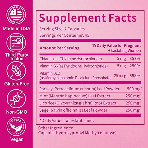 Miniatura 5 de Productos para detener la lactancia materna, destete para mujeres, suministro de leche materna seca, deja de bombear y sin congestión, reducción