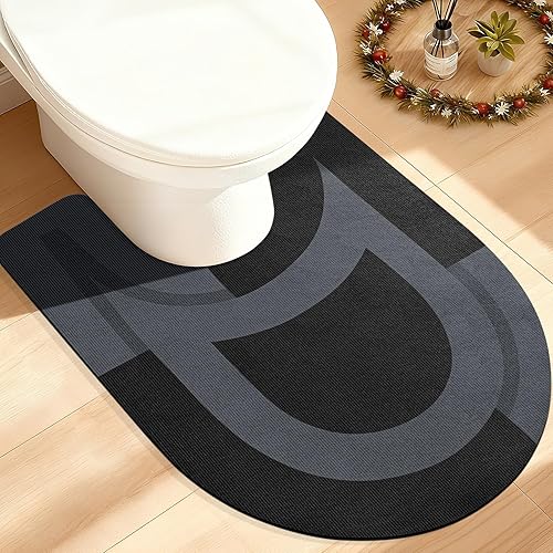 Miniatura 81 de ACCUMTEK Alfombrilla de Baño Ultrafina, Alfombrillas Antideslizantes de Espesor Reforzado para Debajo de la Puerta, Alfombras de Baño 2-gris