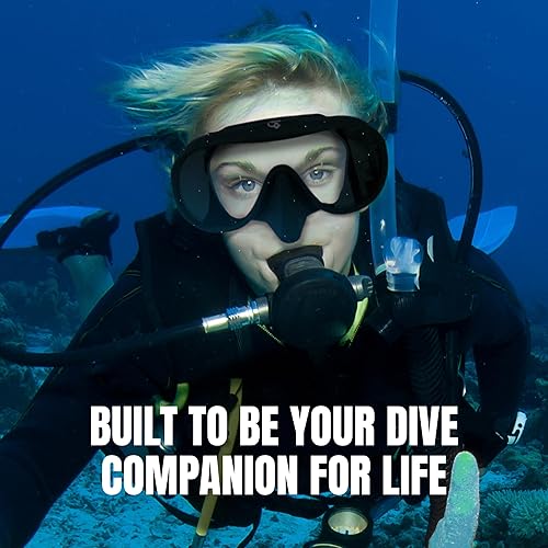 Miniatura 7 de Spartacus Frameless Dive Mask, Ultra-Clear Low-Iron Glass, Wide View, Low Volume, 100% Silicone Skirt, Red