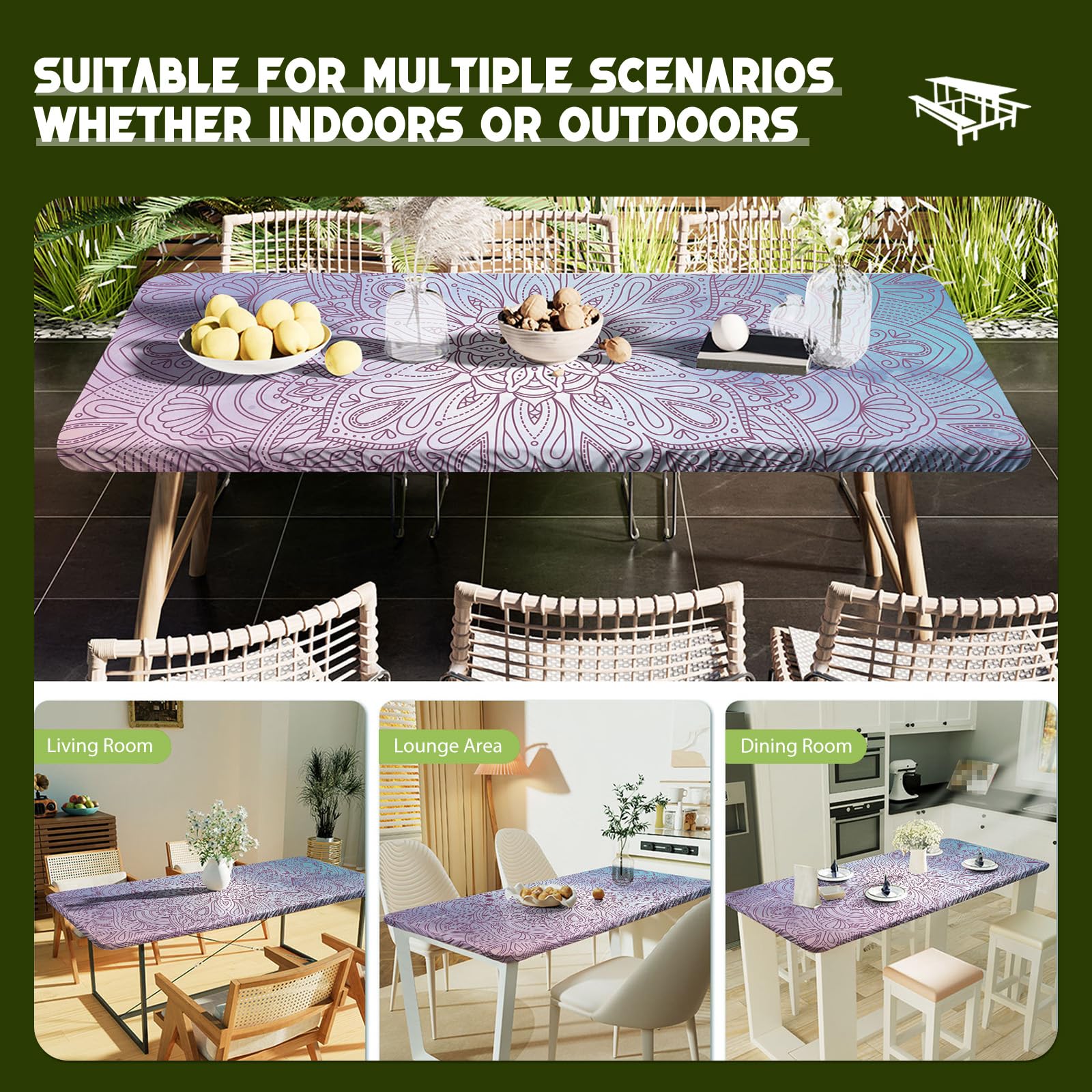 Housses De Table De Pique-nique Avec élastiques, Nappes élastiques Pour