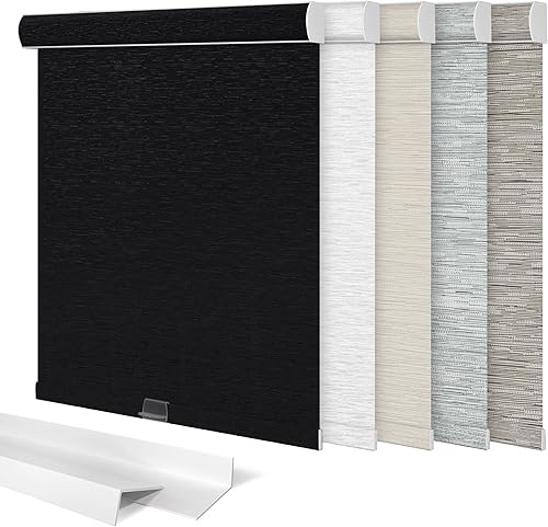 persianas opacas enrollables para ventanas, persianas enrollables sin cordones, persianas enrollables de tela con aislamiento térmico y protección