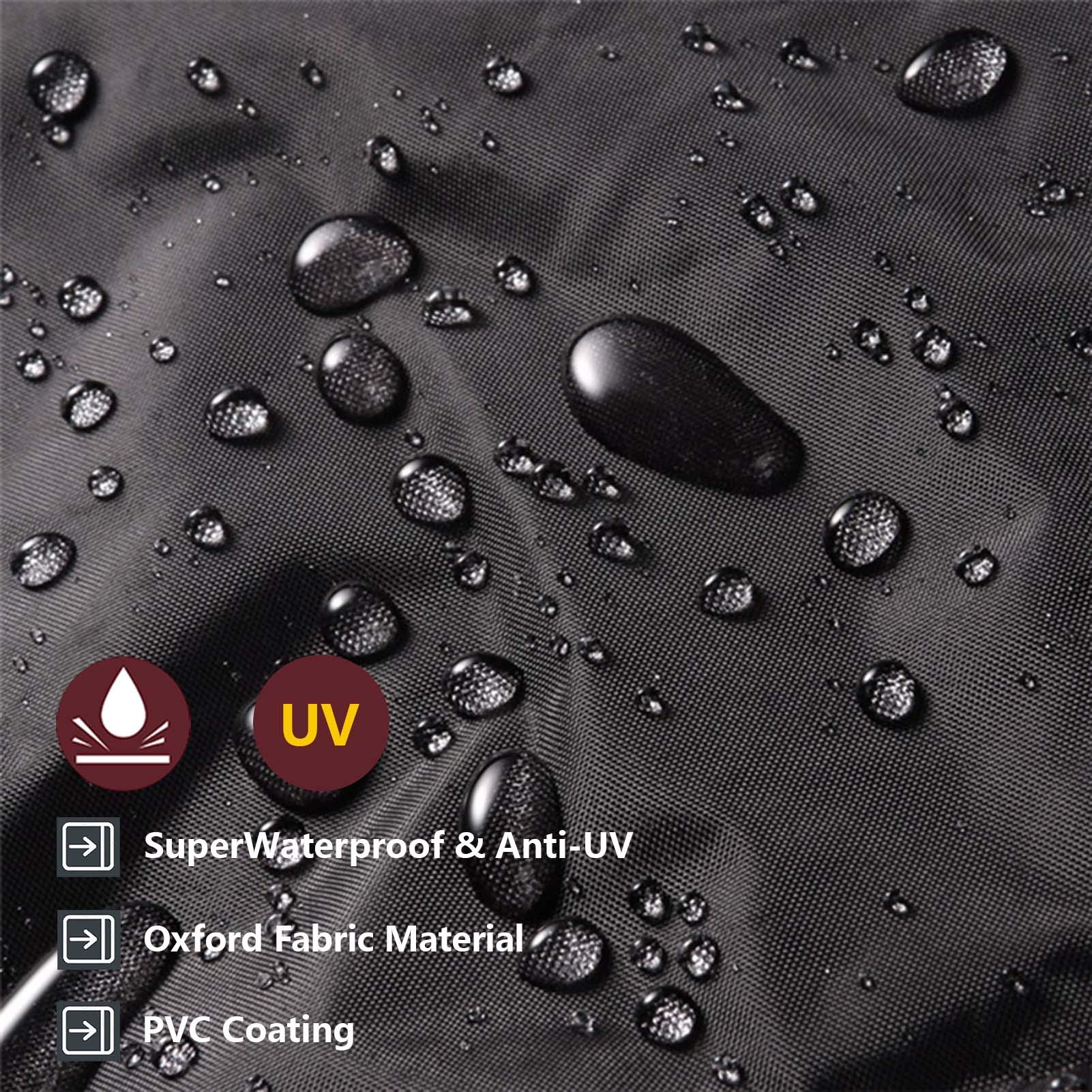 BAILR Copertura per Mobili da Giardino 122×122×74cm, Coperture per Mobili da Giardino Impermeabile, Copritavolo da Esterno, 420D a Prova di Polvere Protezione UV Antivento