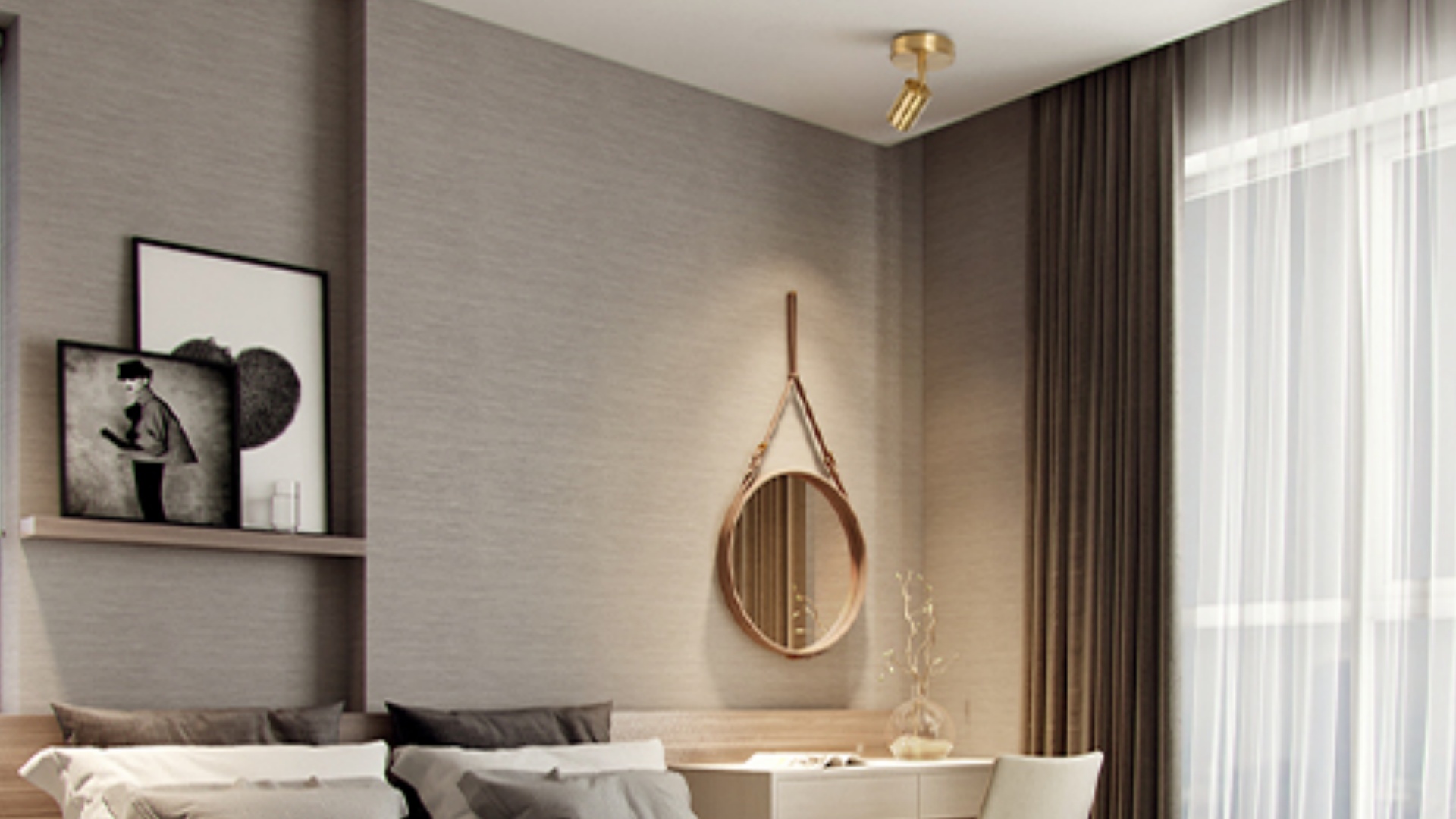 Image of LED Ceiling Spotlight - Adjustable Rotatable 350 & 90 Tilt, 7W (770 lm) 3000K Warm White, CRI ≥97, Copper Finish, Spot Light for Living Room, Bedroom, Corridor, Artwork