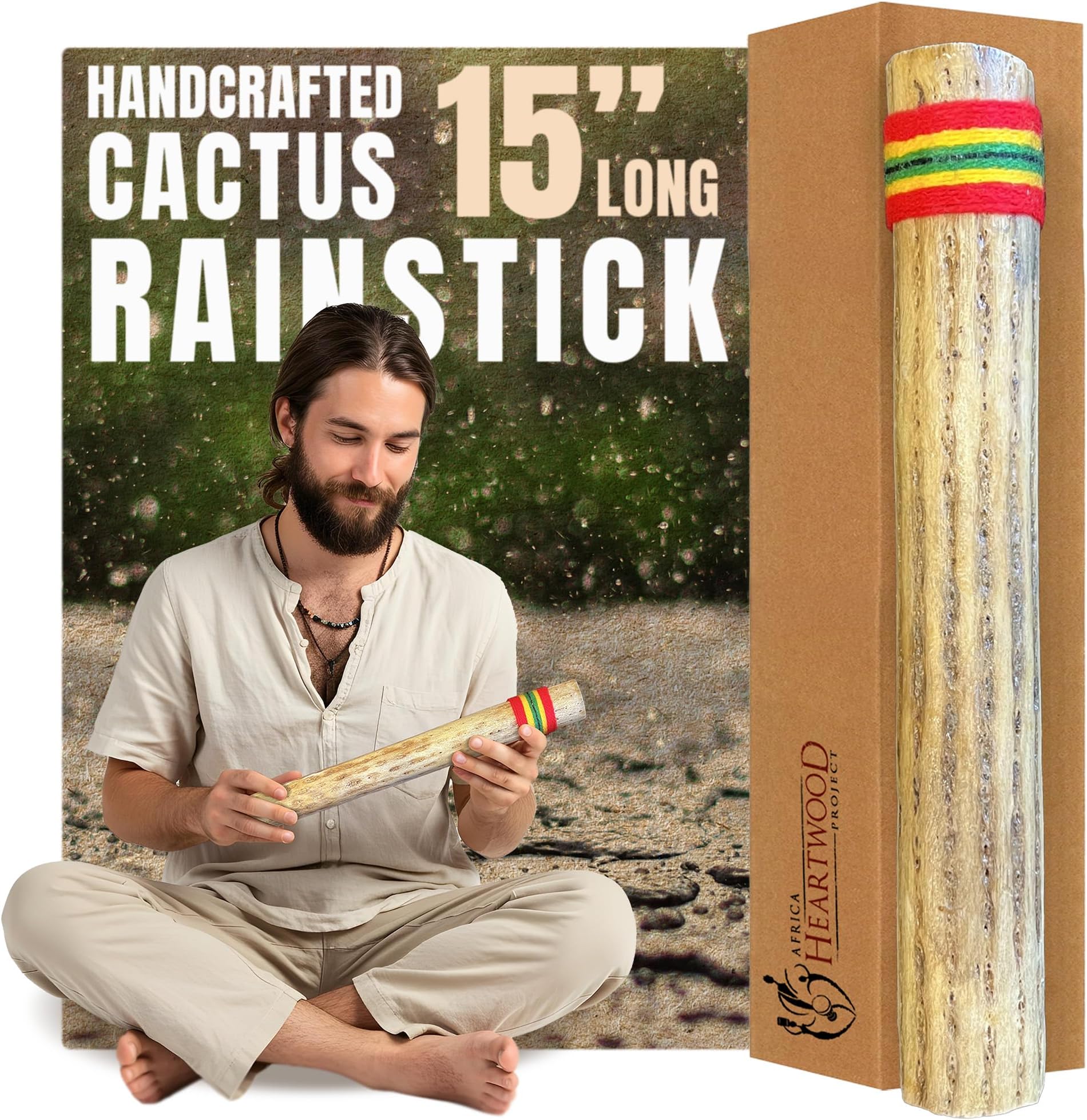 15" Cactus Rainstick from Chile