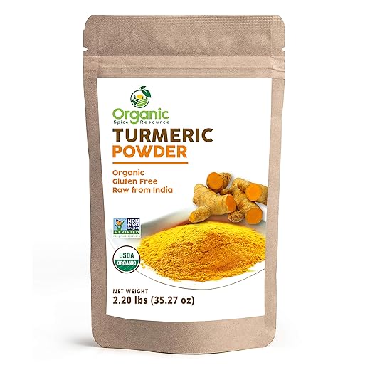Organic Turmeric Powder w/Curcumin | 35.27 Ounce / 2.2 LBS | USDA Organics and Non-GMO | Lab Tested for Heavy Metal and Purity | 100% Raw and Natural by OSR