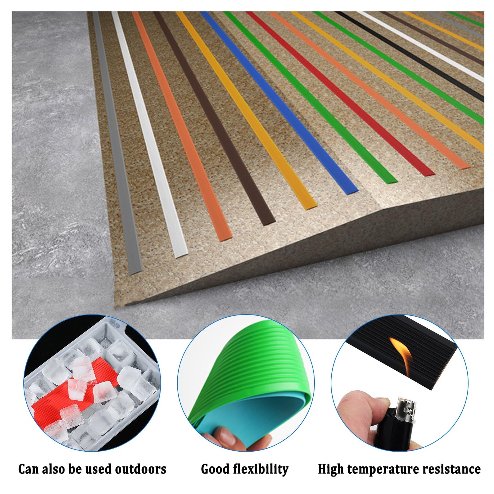 Tiras Antideslizantes Para Peldaños de Bordes de Escaleras, Borde de Escalera de Vinilo Antideslizante, Para Peldaños de Interior Y Exterior, Perfil de Borde de Escalera Tira Antideslizante Tira(Blue,