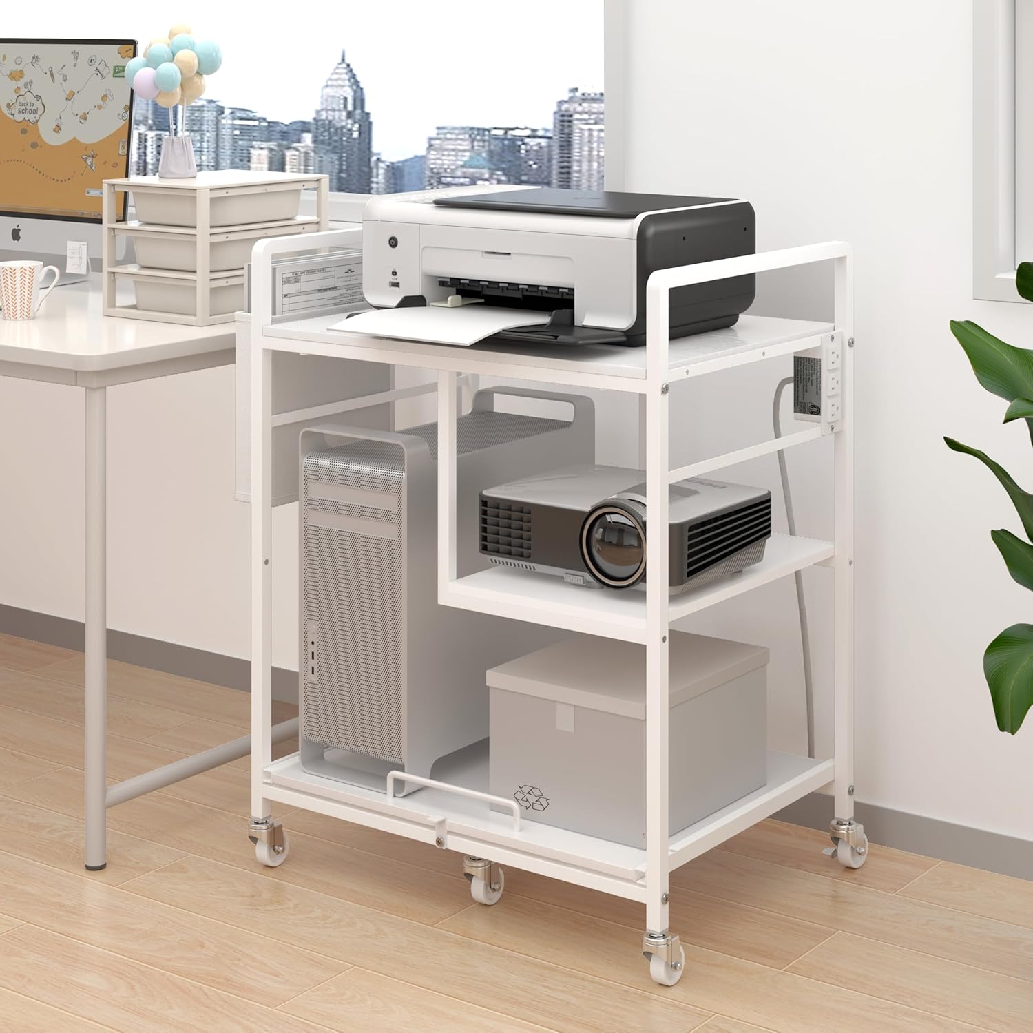 送料無料】 プリンタラック 3段 キャスター付き 総耐荷重80kg SS-LPS-01T プリンター台 プリンターワゴン プリンターラック  A4・A3対応の通販 ｜ オフィス家具通販の【オフィスコム】 3段工業用プリンタースタンド - 高さのある大型プリンターテーブル キャスター付き 高耐久 プリンターローリングカート ホームオフィ