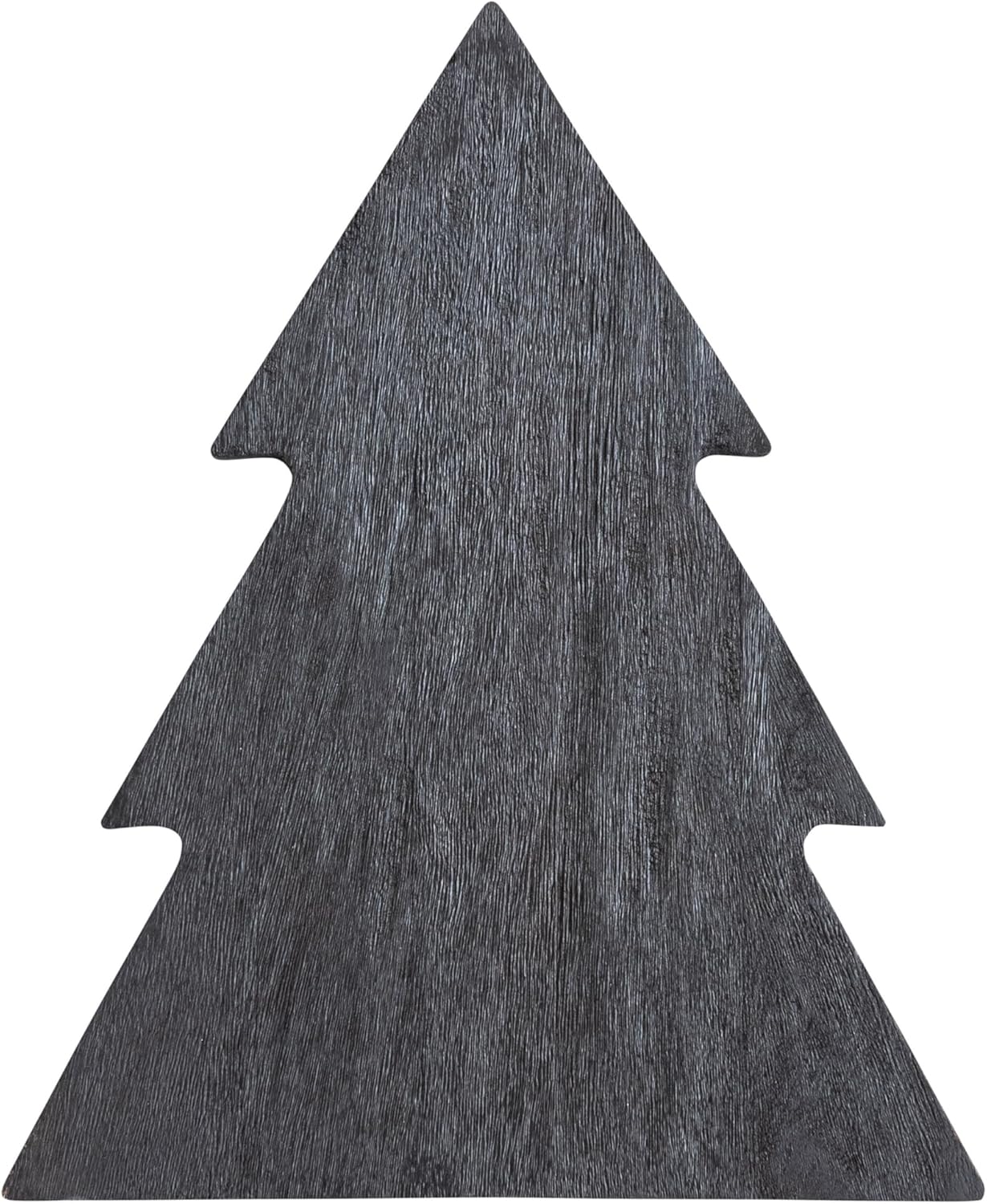 Creative Co-Op Mango Wood Tree Shaped Cheese and Cutting Board, Black