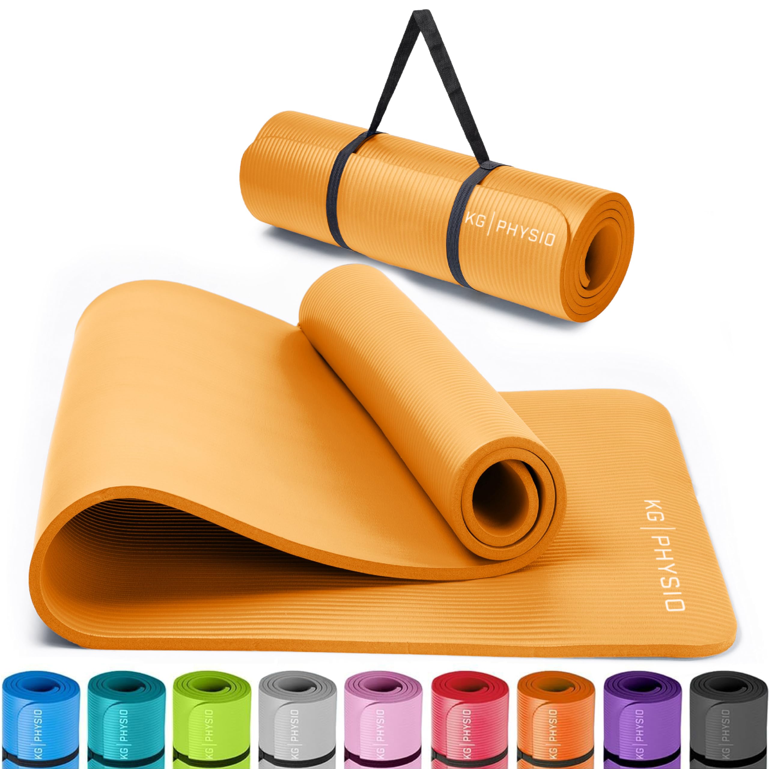 Tapis de Yoga Antidérapant 8mm – Tapis de Sol Fitness et Pilates 183x60 cm avec Sangle de Transport, Tapis Gym Épais Confortable pour Sport et Entraînement à Domicile