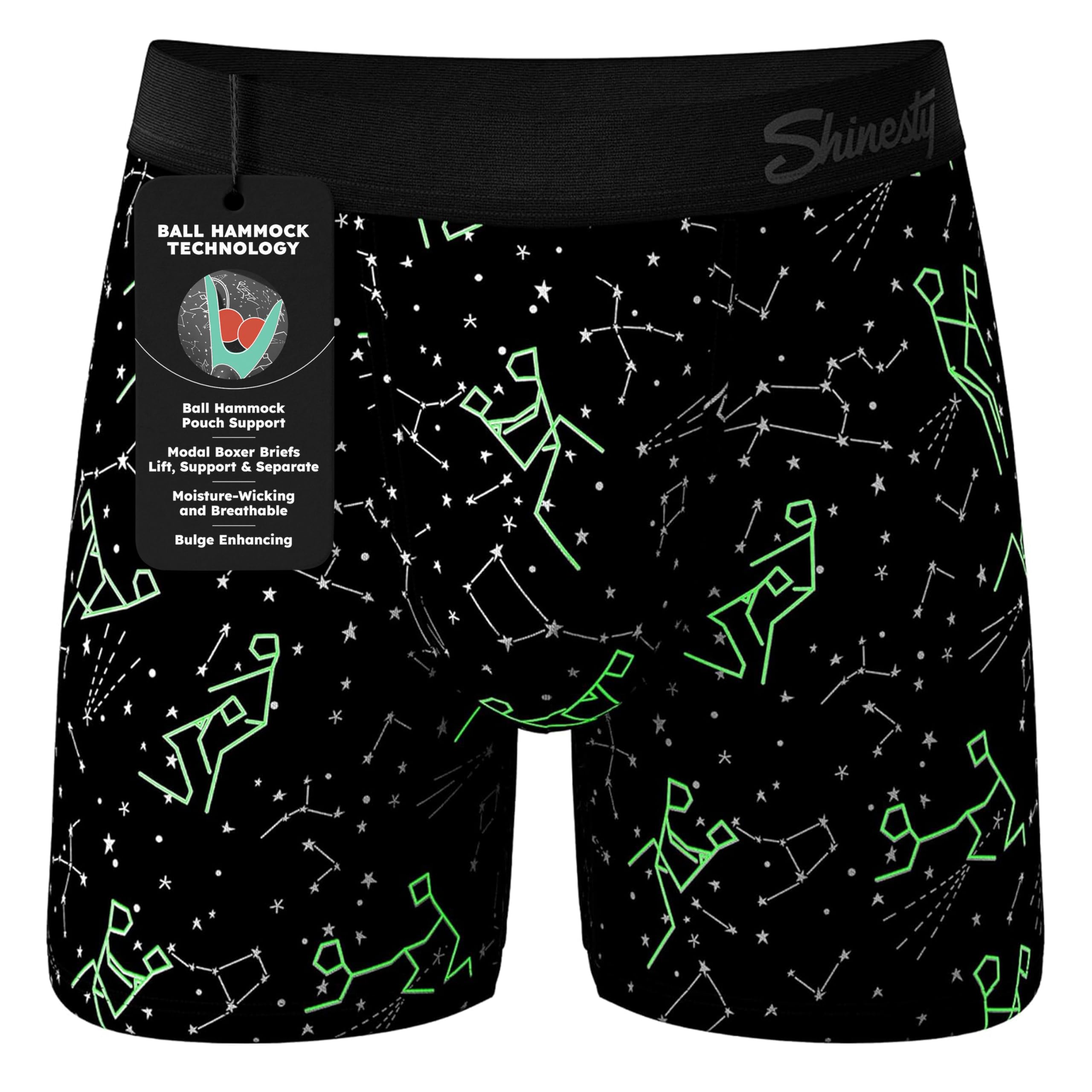 Ball Hammock Mens Underwear with Pouch | Mens Large Boxer Briefs Flyless | US Large Constellation