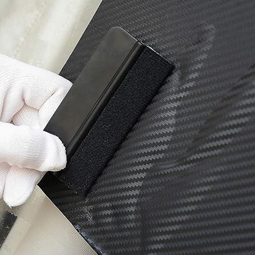 Miniatura 5 de FOSHIO El juego de herramientas de envoltura de vinilo incluye escobilla de vinilo con fieltro, micro rasqueta, cuchillo de manualidades y