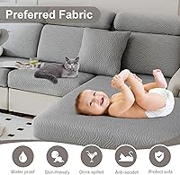 Vista 6 de Fundas de cojín impermeables para sofá, fundas elásticas para sofá, fundas de cojín elásticas de repuesto, funda de asiento suave, protector