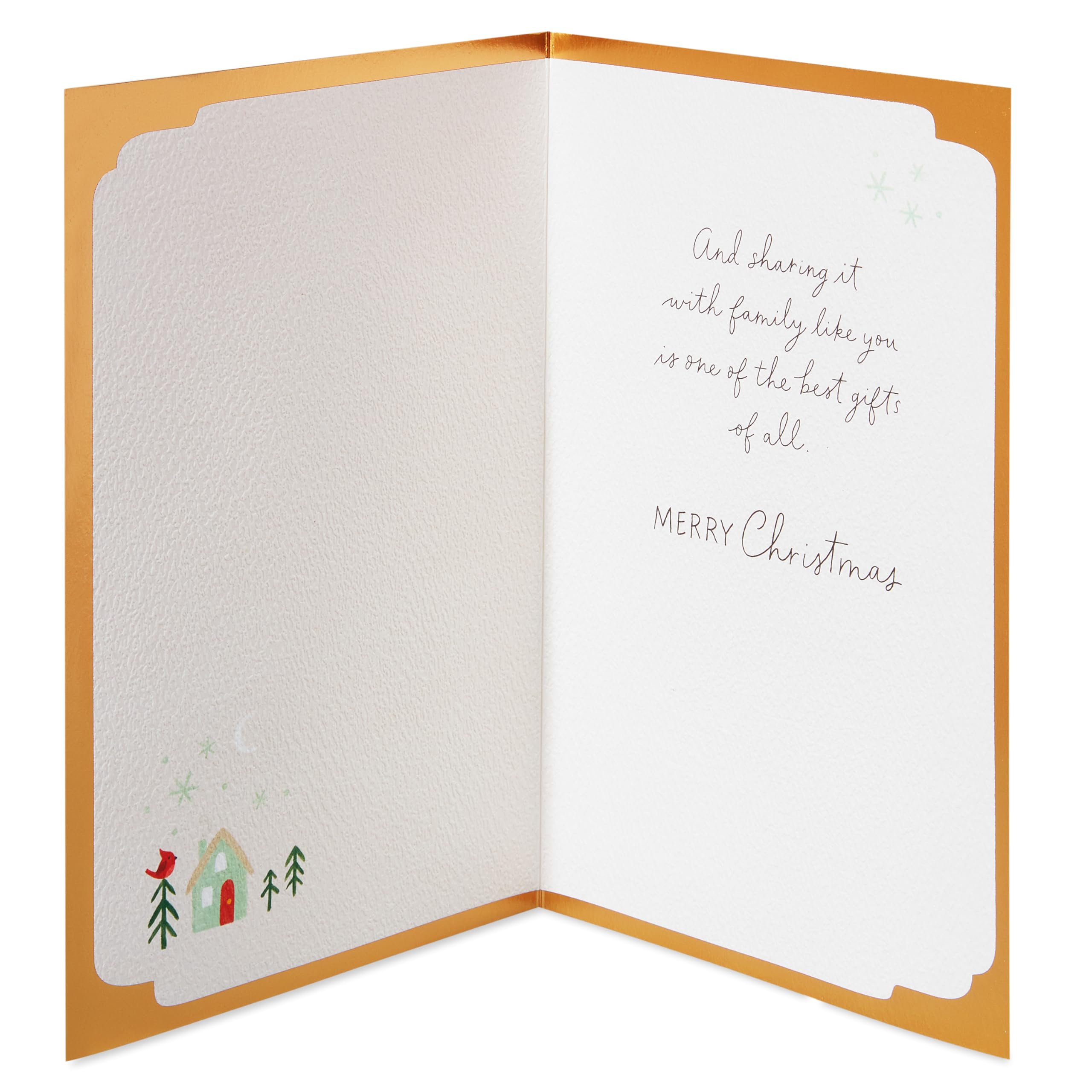 American Greetings Christmas Card (Family Like You), Heart w Icons, 14,2 cm x 21,6 cm - Image 2