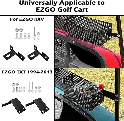 Miniatura 3 de MOSNAI Cesta interior delantera para carrito de golf, organizador de bandeja para EZGO TXT y RXV, Club Car DS & Precedent, carrito de golf de