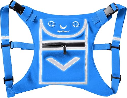 Mini Mochila Chaleco para Correr para Hombres y Mujeres - Equipo de Alta Visibilidad, Guarda Objetos de Valor, Cualquier Teléfono - Ideal para