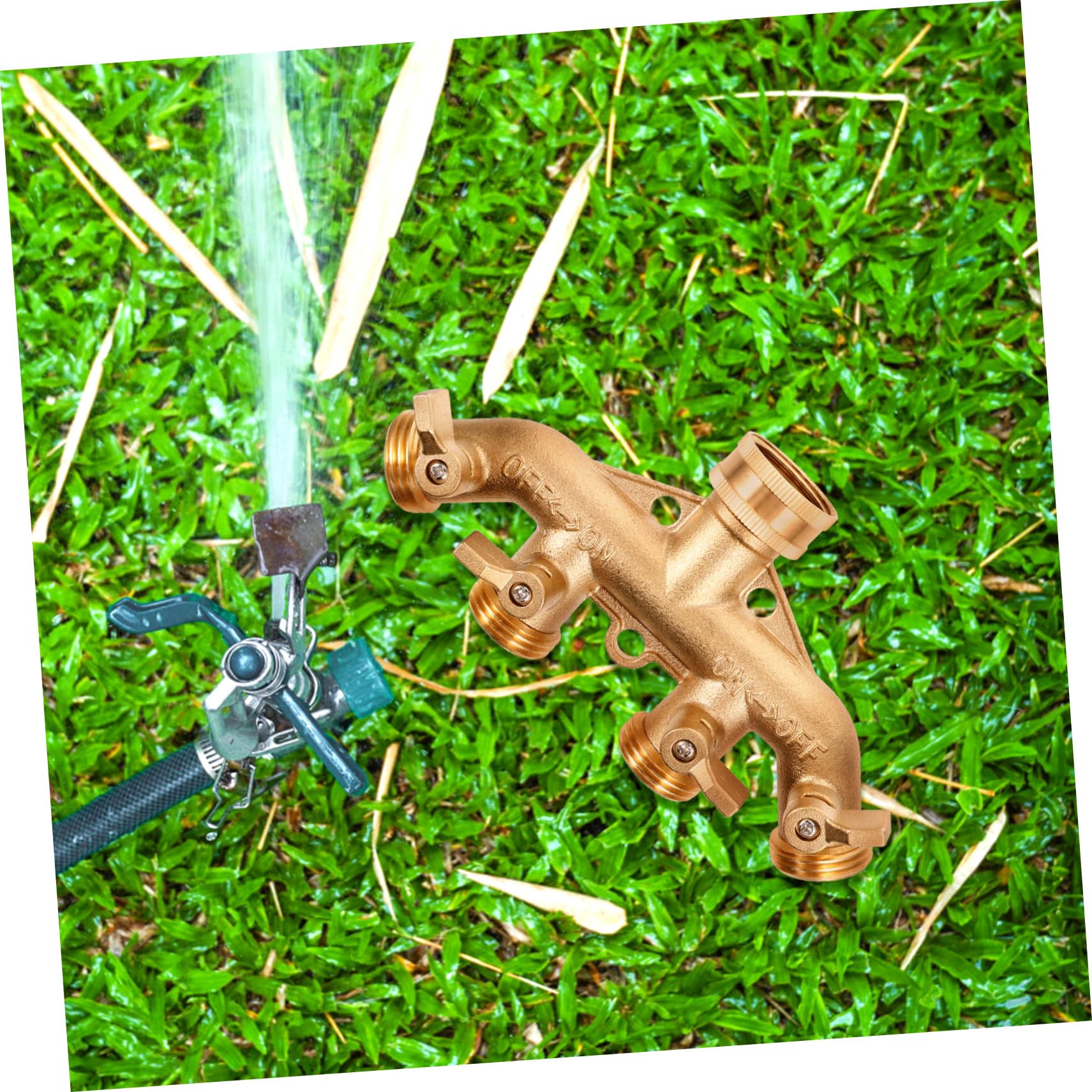 Holibanna 1juego Divisor De Manguera Ajustable De Vías para Jardín Conector Rápido De Adaptador De Manguera Herramienta Práctica para Riego Y Uso Exteriores