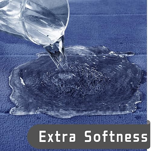 Miniatura 4 de Yimobra - Juego de 2 alfombras de baño de espuma viscoelástica, en forma de U para inodoro, absorción de agua, antideslizantes, gruesas, secado