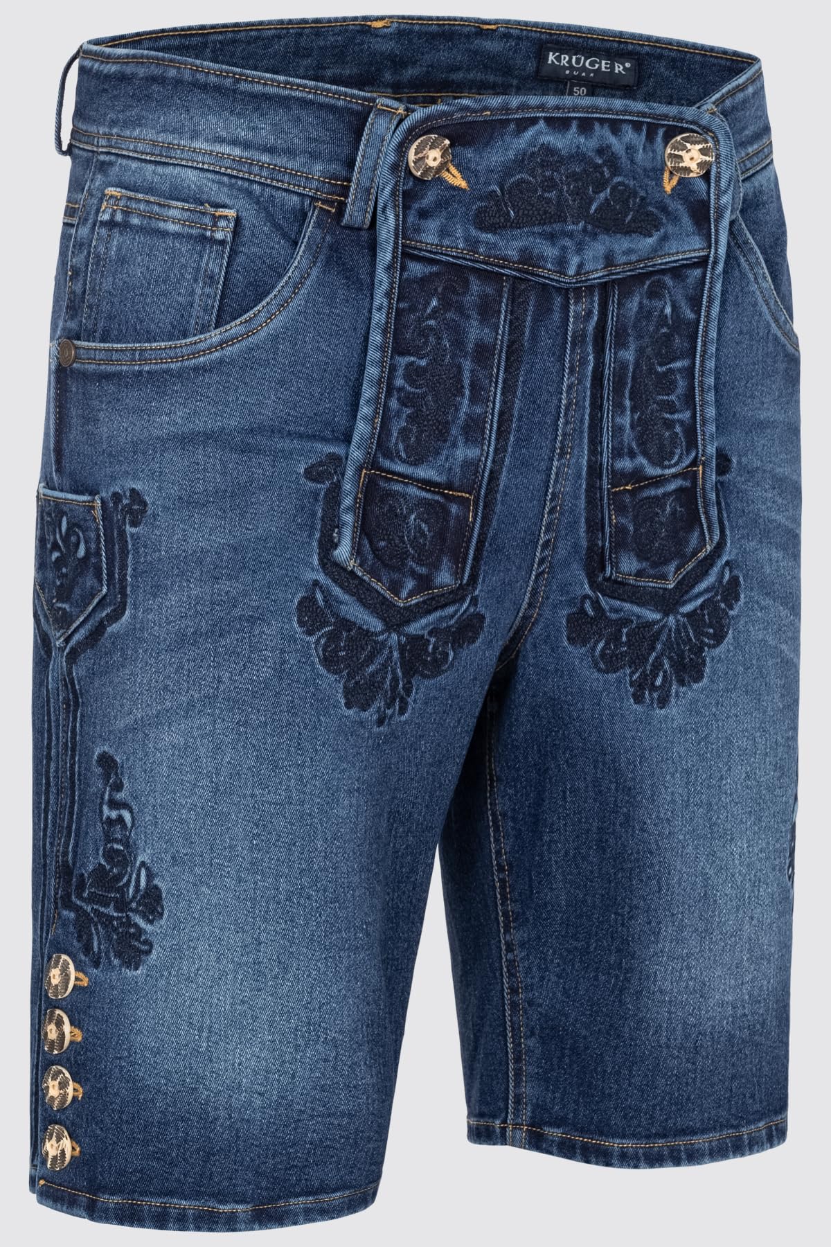 Krüger Trachtenhose kurz, Modell: Jaxon, Knielang, Tracht, Volksfest