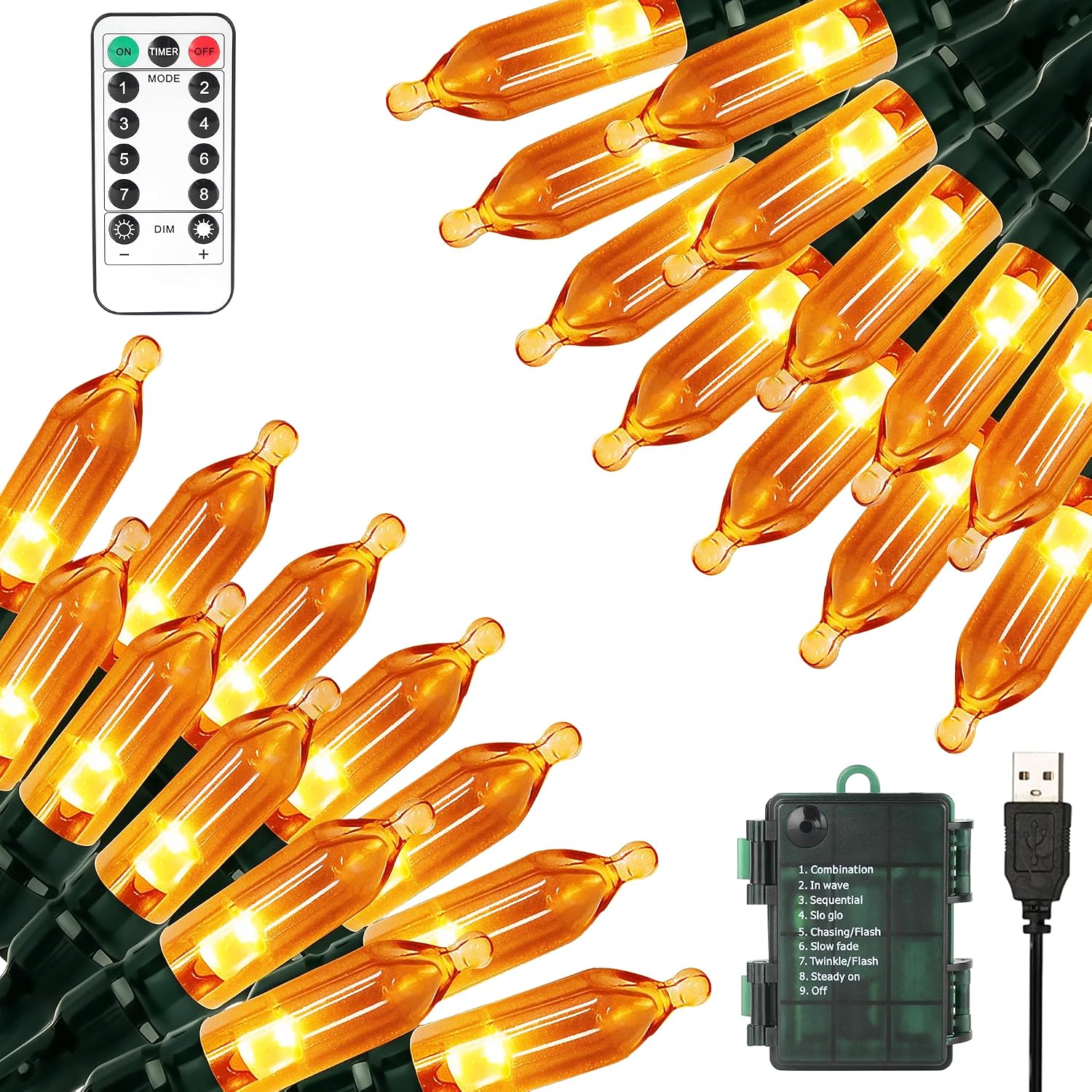 Green Convenience Battery Operated Christmas Lights Decoration image 3