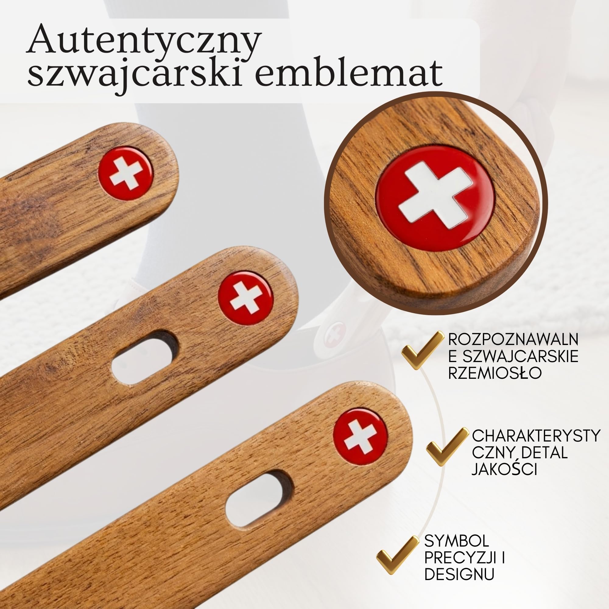 PAVLOVA'S Solidne łyżki do butów z litego szwajcarskiego orzecha włoskiego | Zestaw 3 uchwytów w różnych rozmiarach | Praktyczny pomocnik w butach dla mężczyzn, kobiet, dzieci i seniorów | 10 lat