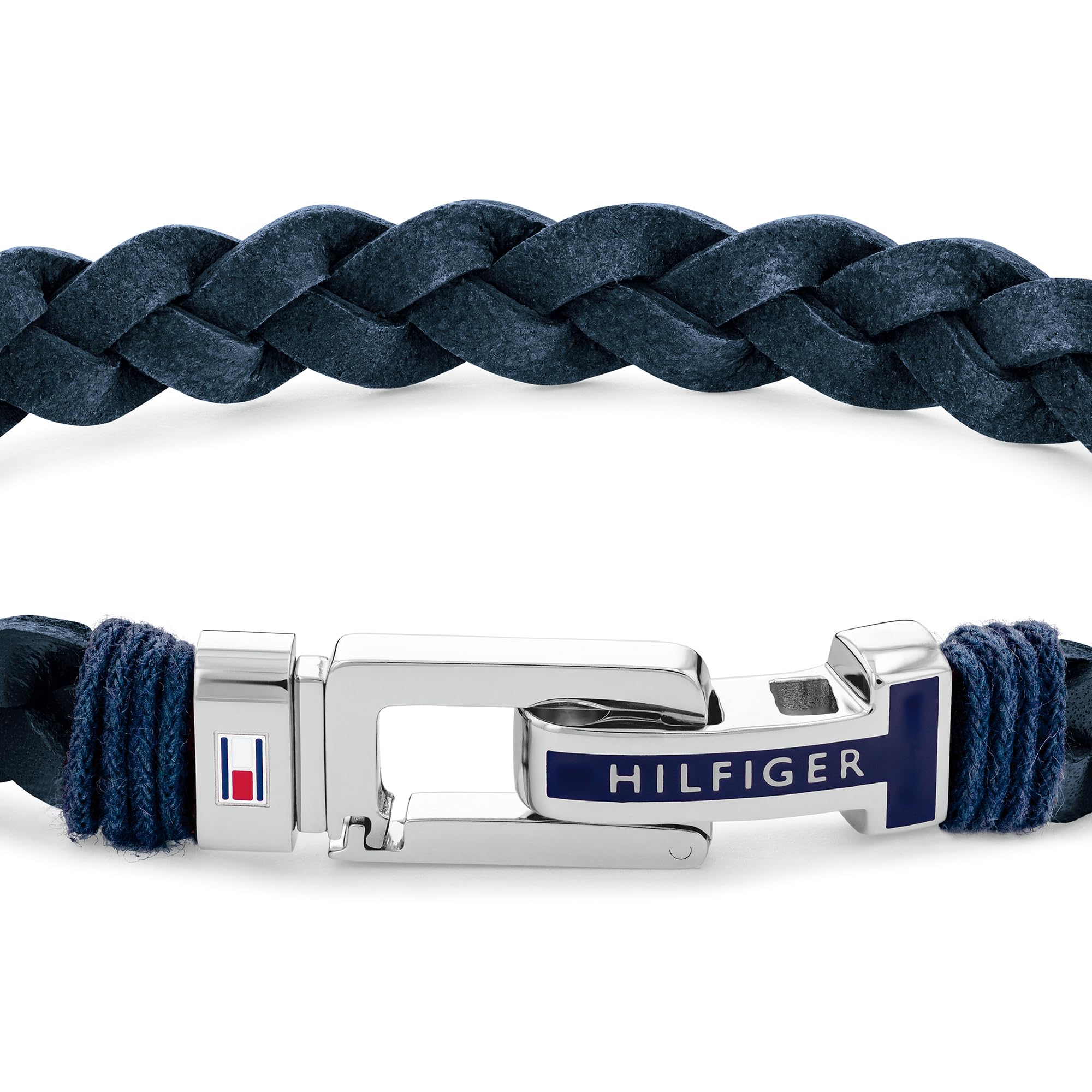 Tommy Hilfiger Jewelry Bracciale in Pelle Intrecciata da Uomo - Disponibile in Blu o Nero
