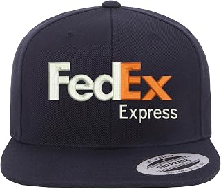 ALLNTRENDS Flat Bill FedEx Ground Hat Embroidered Snapback Adjustable Cap