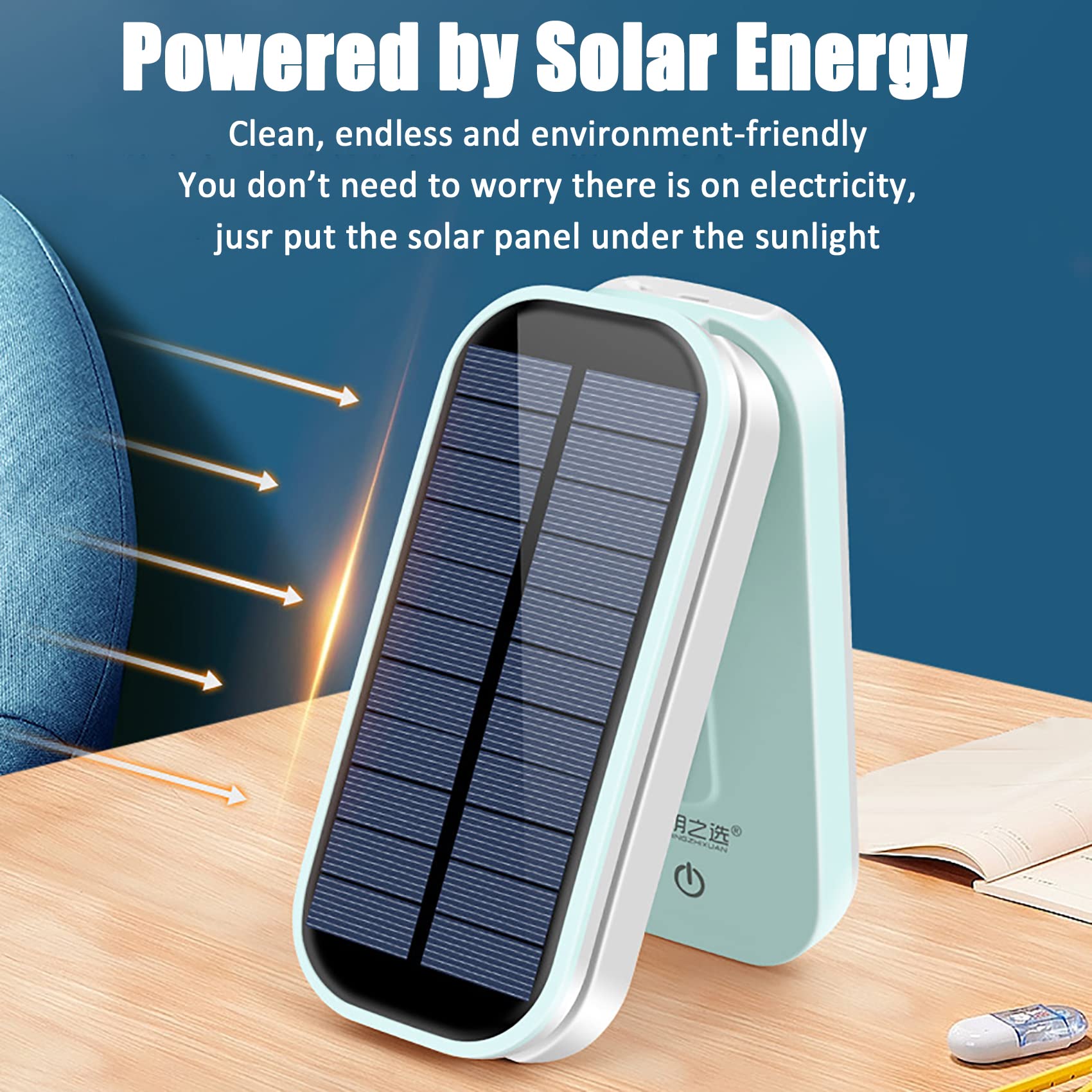 Lampara LED Escritorio Solar Portátil Plegable Lampara LED Recargable USB Lámpara de Mesa Solar Luz de Lectura Lámparas de Lectura de Noche para Trabajar, Estudiar (Rosado)