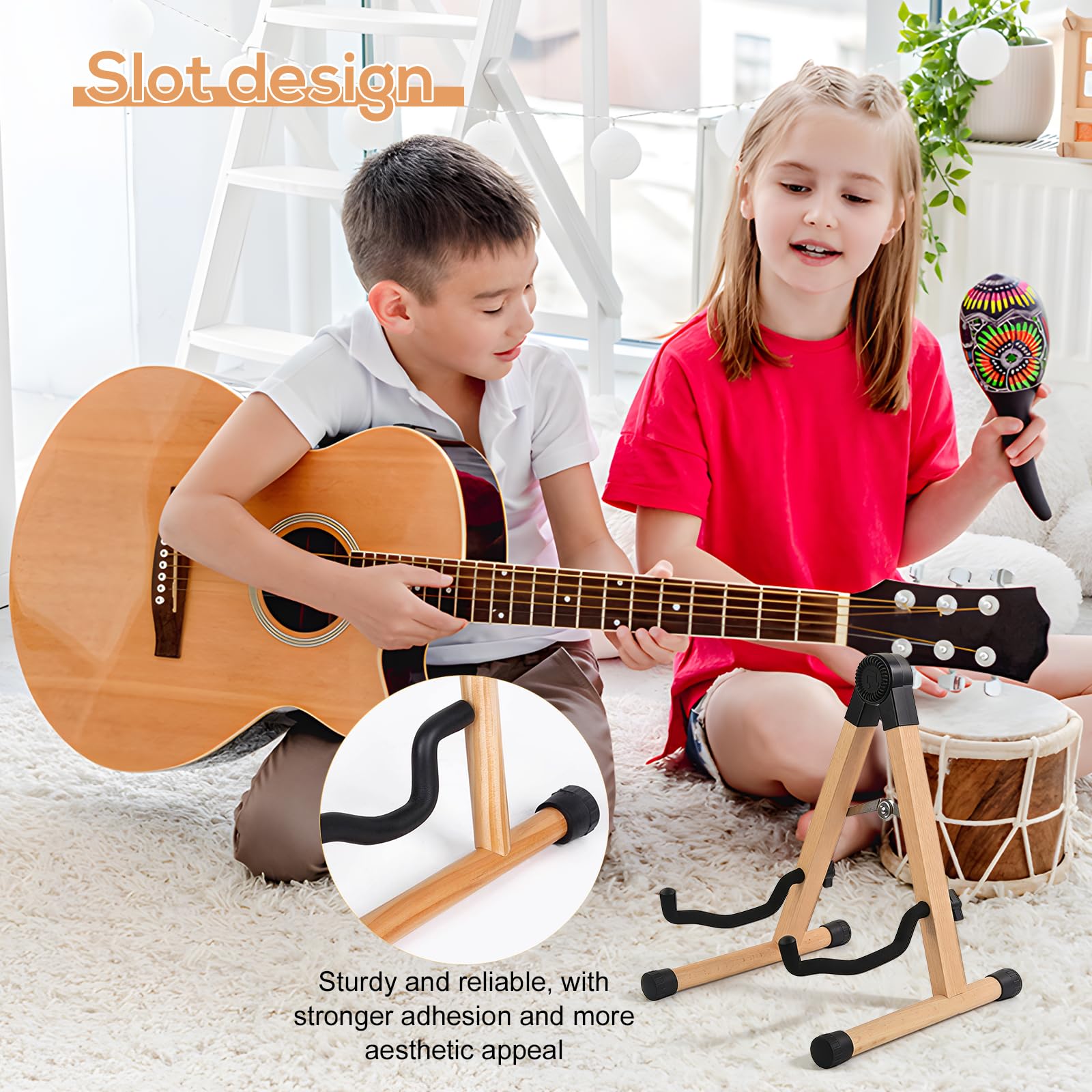 Supporto per chitarra in legno, per violoncello con supporto ad arco e schiuma imbottita, supporto pieghevole per chitarra acustica, in legno a forma di A, realizzato a mano, per chitarra elettrica