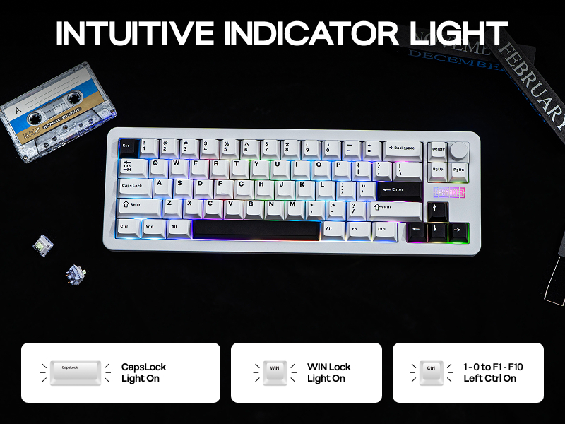 Amazon | EPOMAKER Galaxy68 QMK/VIA ワイヤレスメカニカルキーボード