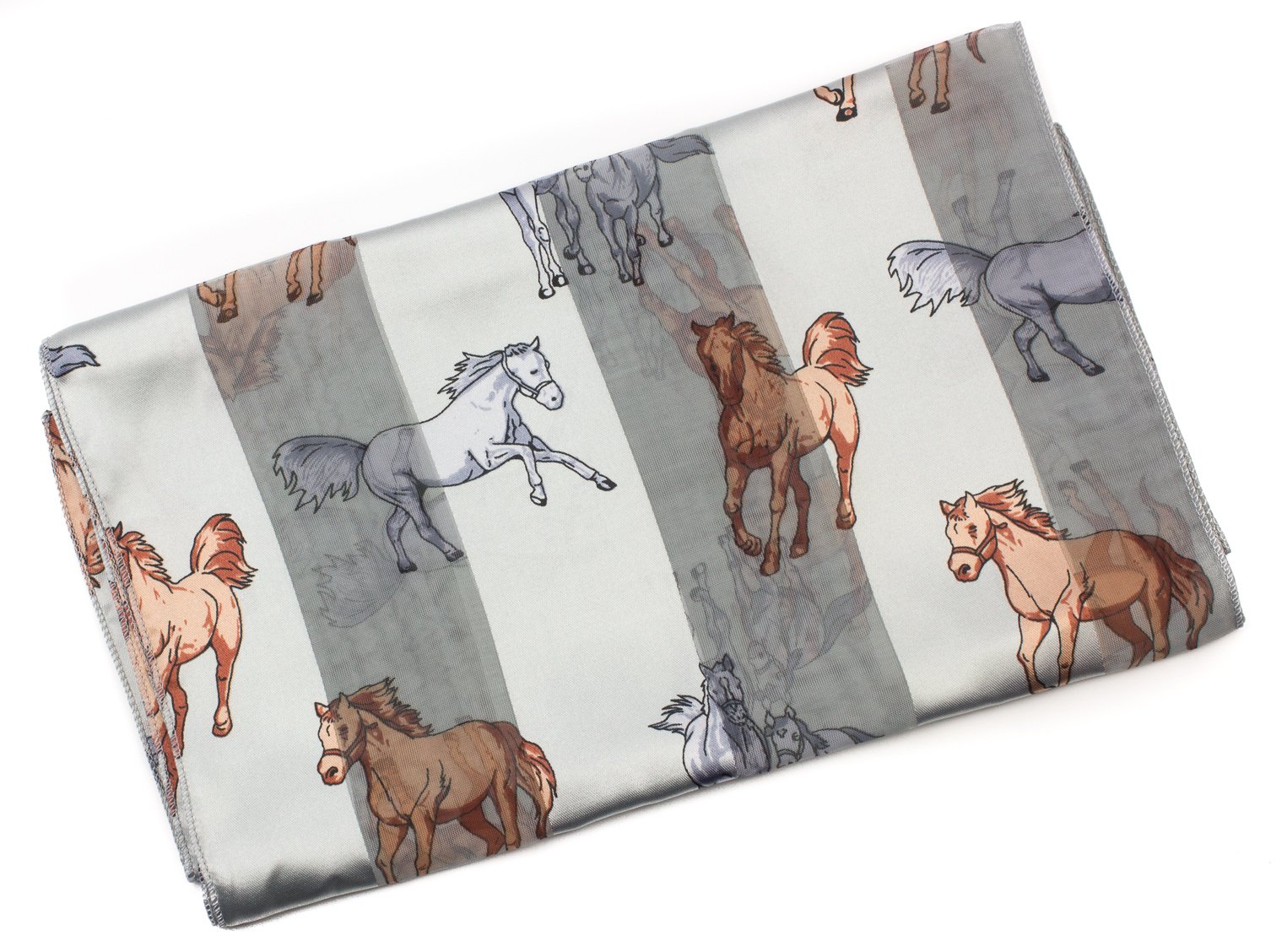 Mytoptrendz Women's Silver Grey Mytoptrendz® Luxury Horse Print Horse Pony Stallion Print Scarf Long Soft Feel Fashion Dress Scarves (Silver Grey)