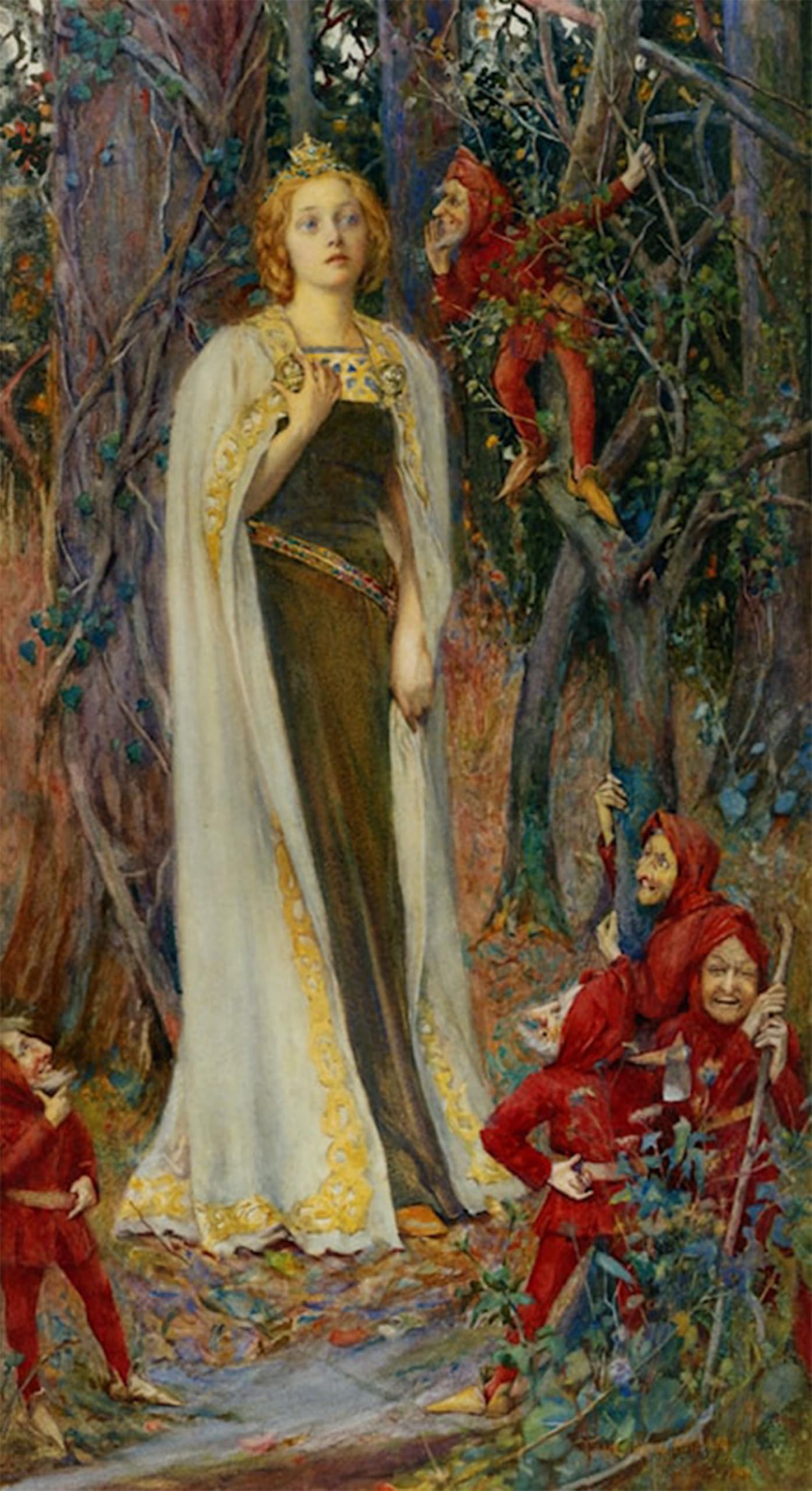 SERENDIPITP Vintage Wall Art Canvas Nordic Poster Canvas Print Picture Snow White by Henry Meynell Rheam Wall Art Poster for Home Decor 60x90cm