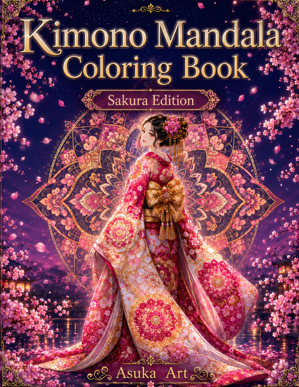 Kimono Mandala Coloring Book: Sakura Edition – Japanese Kimono Mandala Art for Stress Relief