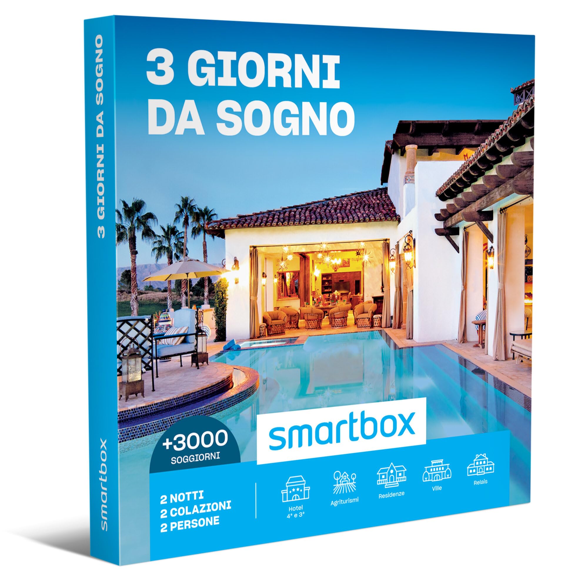 Smartbox - Cofanetto regalo Soggiorno e percorso relax - Idea regalo per la coppia - 1 notte con colazione ed esperienza wellness per 2 persone