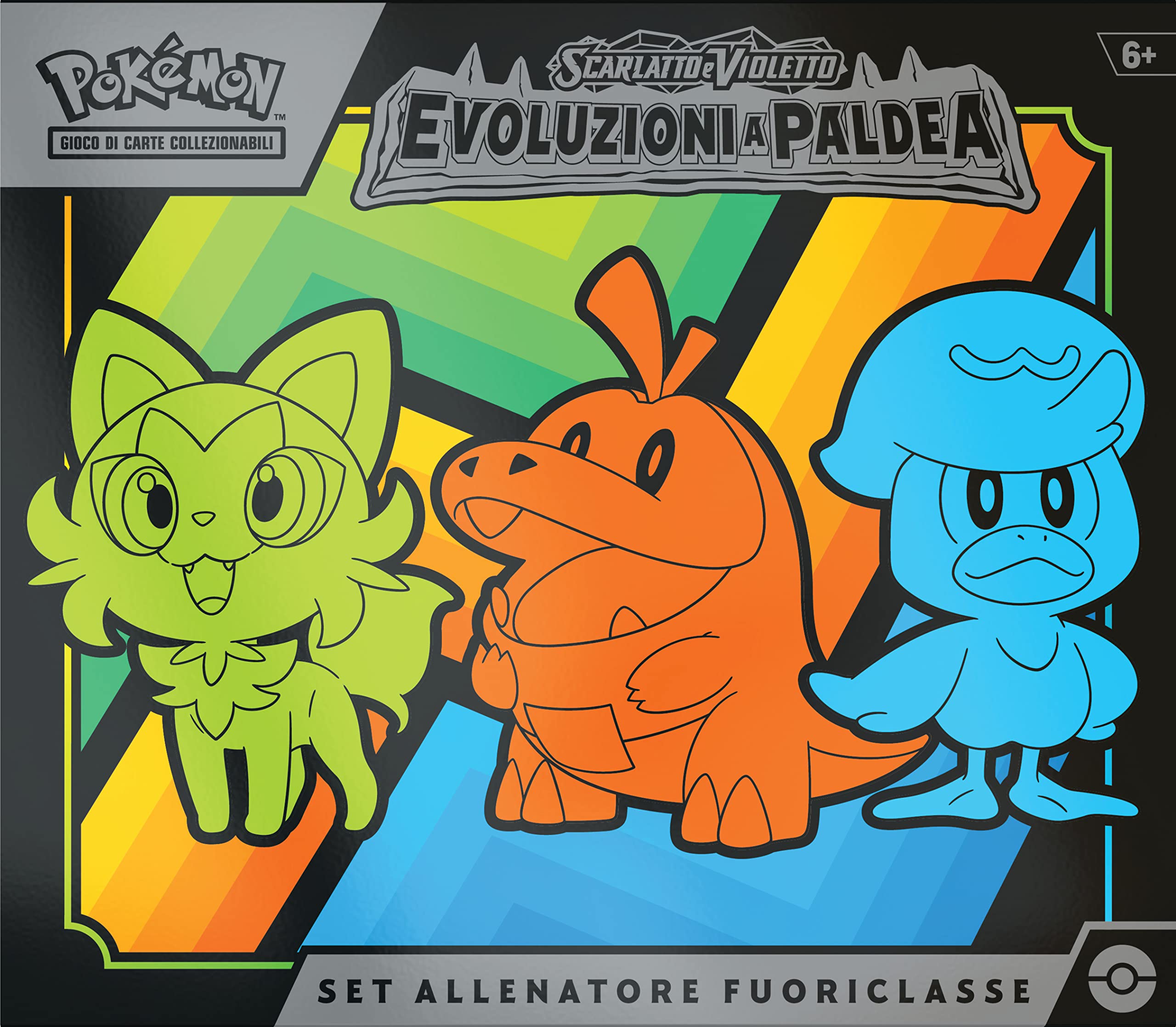 Set Allenatore Fuoriclasse dell’espansione Scarlatto e Violetto - Evoluzioni a Paldea del GCC Pokémon (nove buste di espansione e accessori premium), edizione in italiano