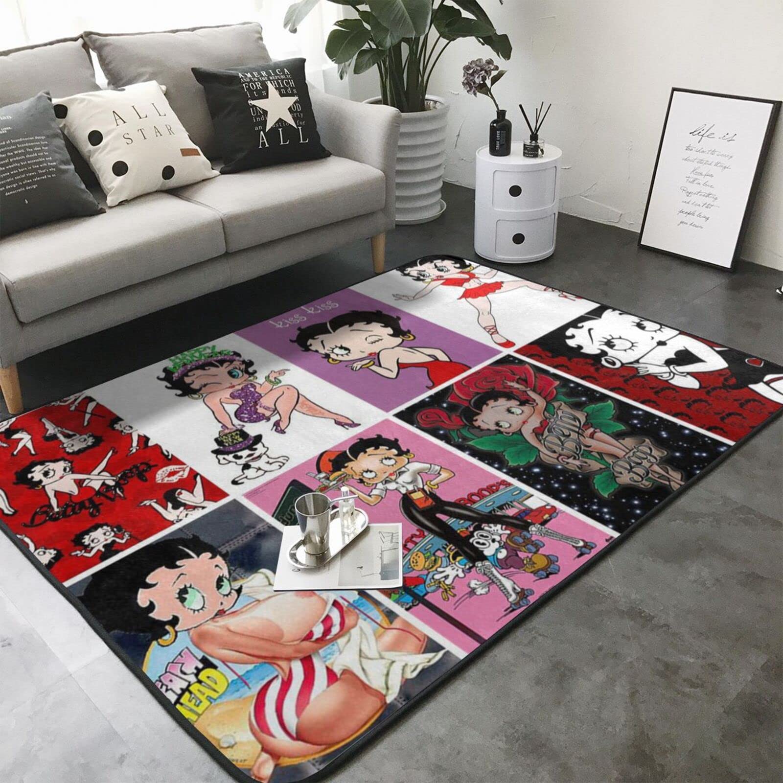 “TIDDY BEAR テディーベアー　総柄　ラグ　カーペット　マット TIDDY BEAR テディーベアー 総柄 ラグ カーペット マット モチーフラグ