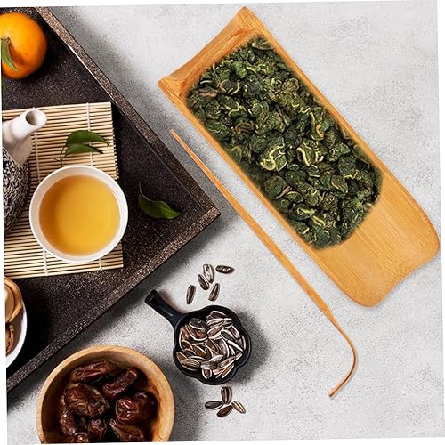 Miniatura 3 de BESPORTBLE Juego de 3 piezas de té de madera de bambú, accesorios para preparar té, accesorios para ceremonia de té, suministros para fiesta en casa
