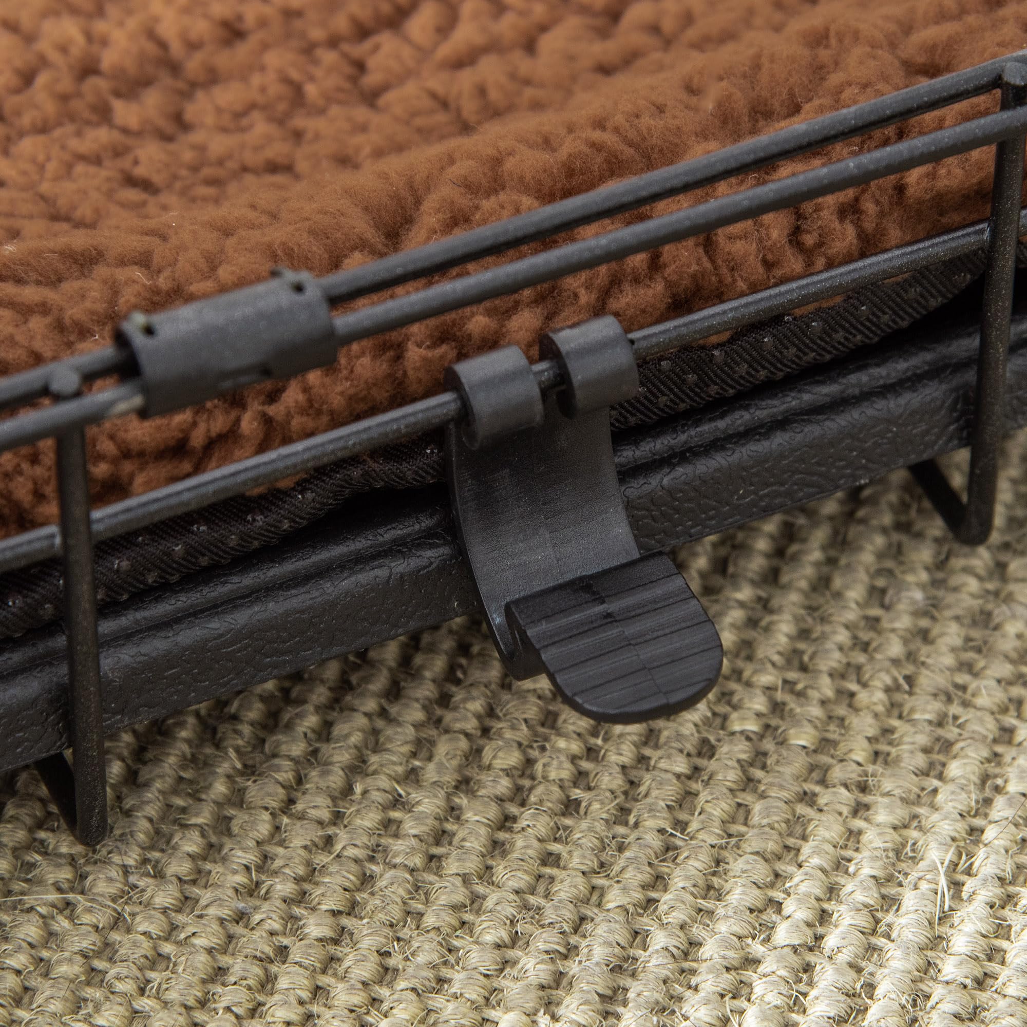 PawHut Jaula de Metal para Perros Plegable 60x43x49,5 cm con 2 Puertas Negro